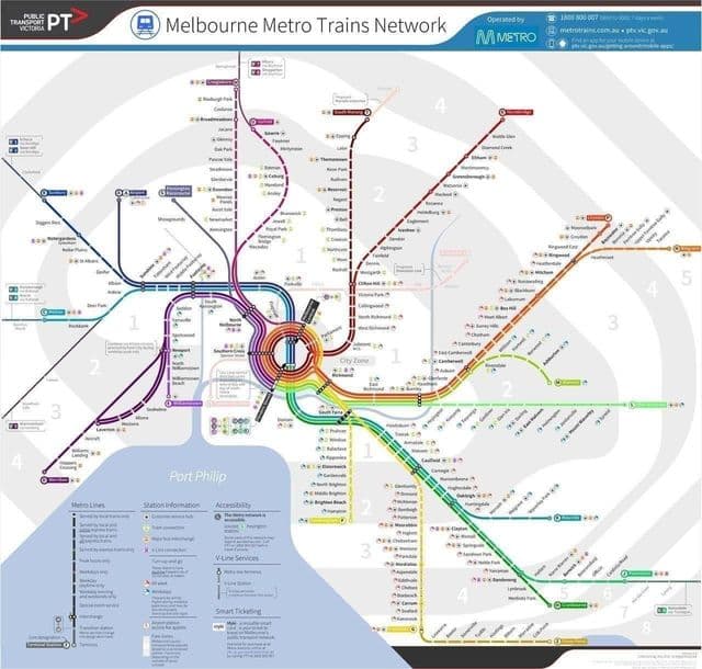 Melbourne zones map