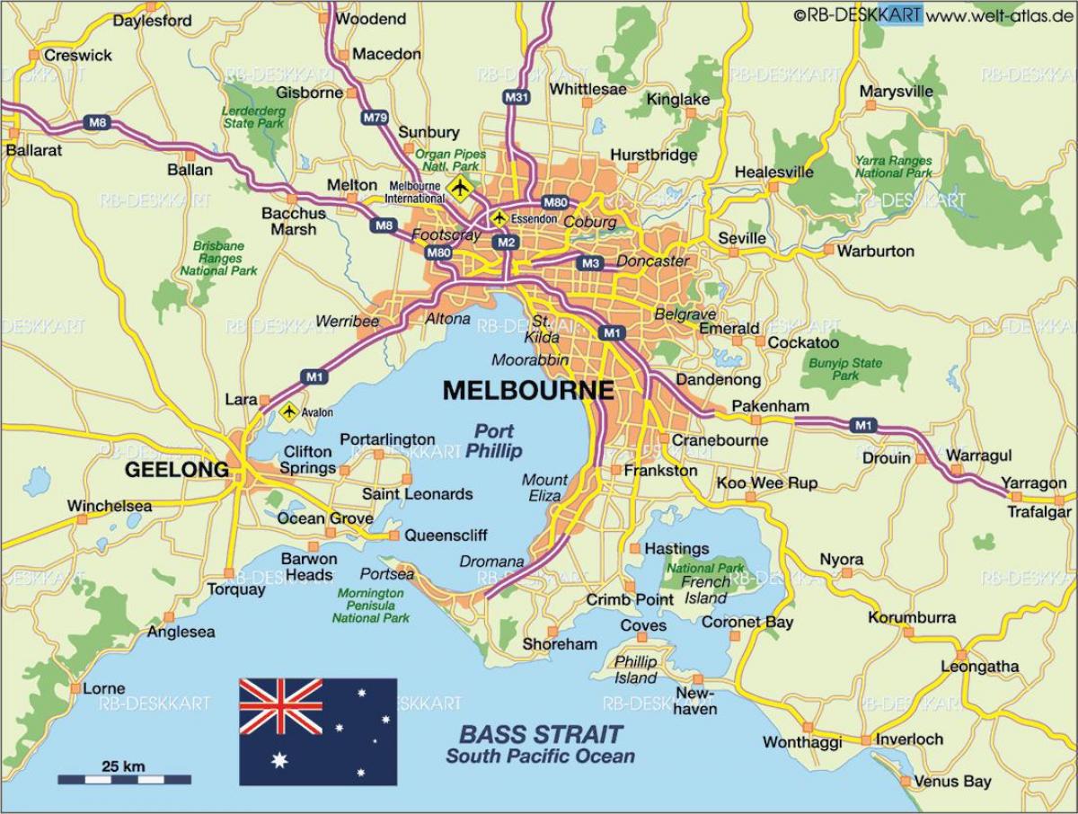 Melbourne airports map
