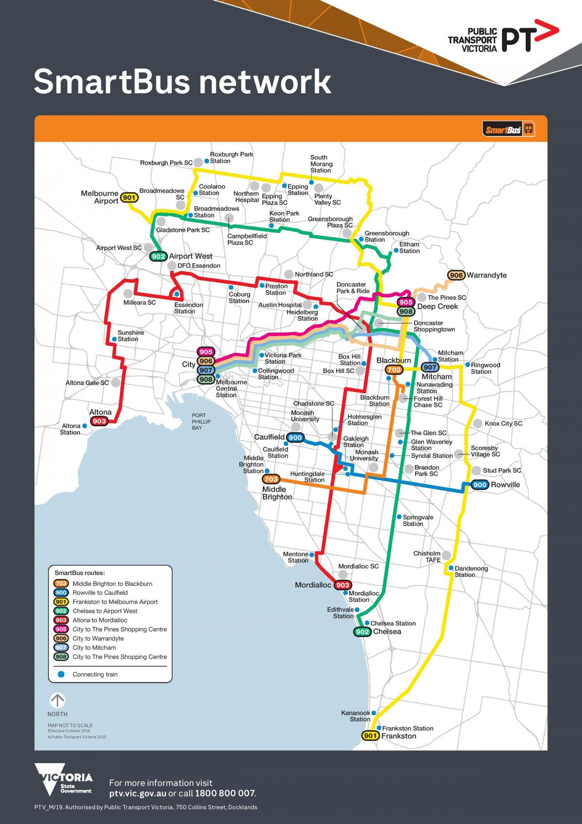 Melbourne bus station map
