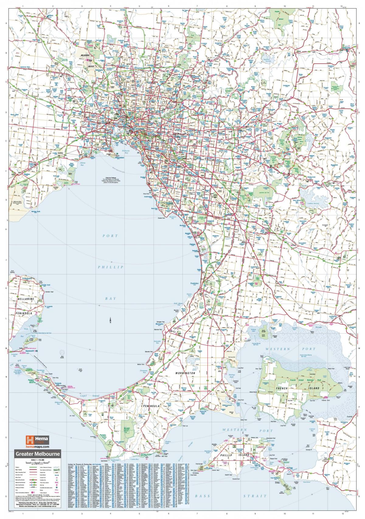 Melbourne streets map